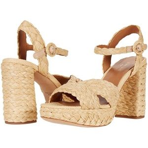 Kate Spade Disco Raffia Platform Heel Sandals